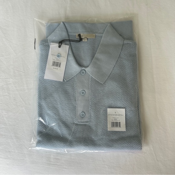 NWT Cotton Textured Knit Polo - Picture 2 of 3